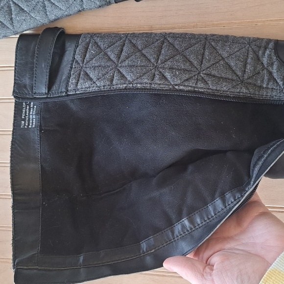 Franco Sarto Leather Penelope Wool Blend Quilted Tall Riding Style Boots - Picture 9 of 12